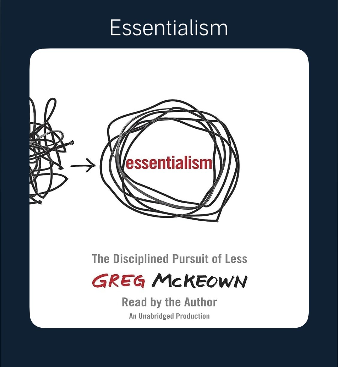Essentialism by Greg McKeown